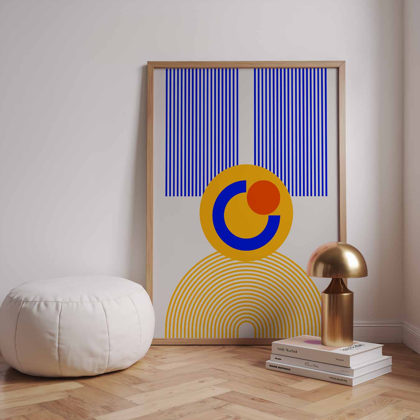 Vrolijke Geometrische Kunstposter-WallArtistic
