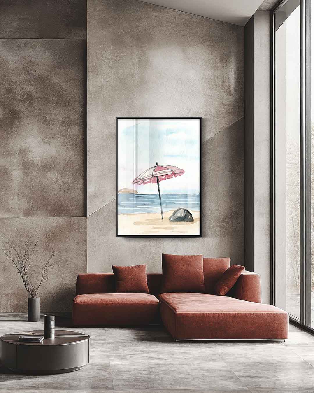 Zomerse Strand Indruk Kunstwerk-canvas-dibond-plexiglas-wanddecoratie-WallArtistic