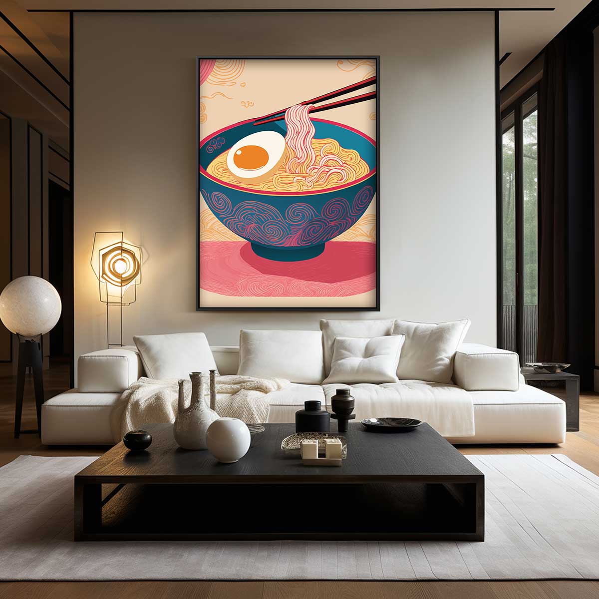 Stijlvolle Ramen Illustratie Kunstwerk-canvas-dibond-plexiglas-wanddecoratie-WallArtistic