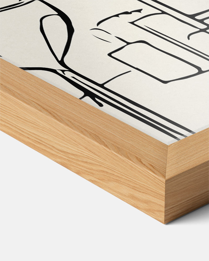 Elegante Bloemen Silhouet Poster-WallArtistic