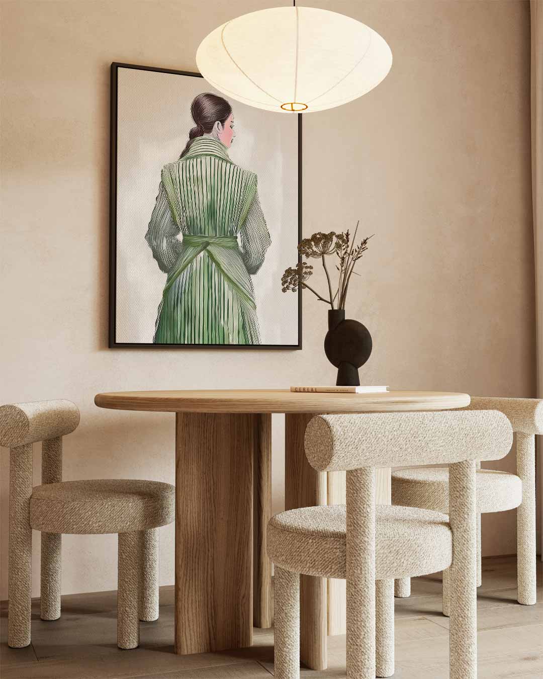 Elegant in Groen Kunstwerk-canvas-dibond-plexiglas-wanddecoratie-WallArtistic
