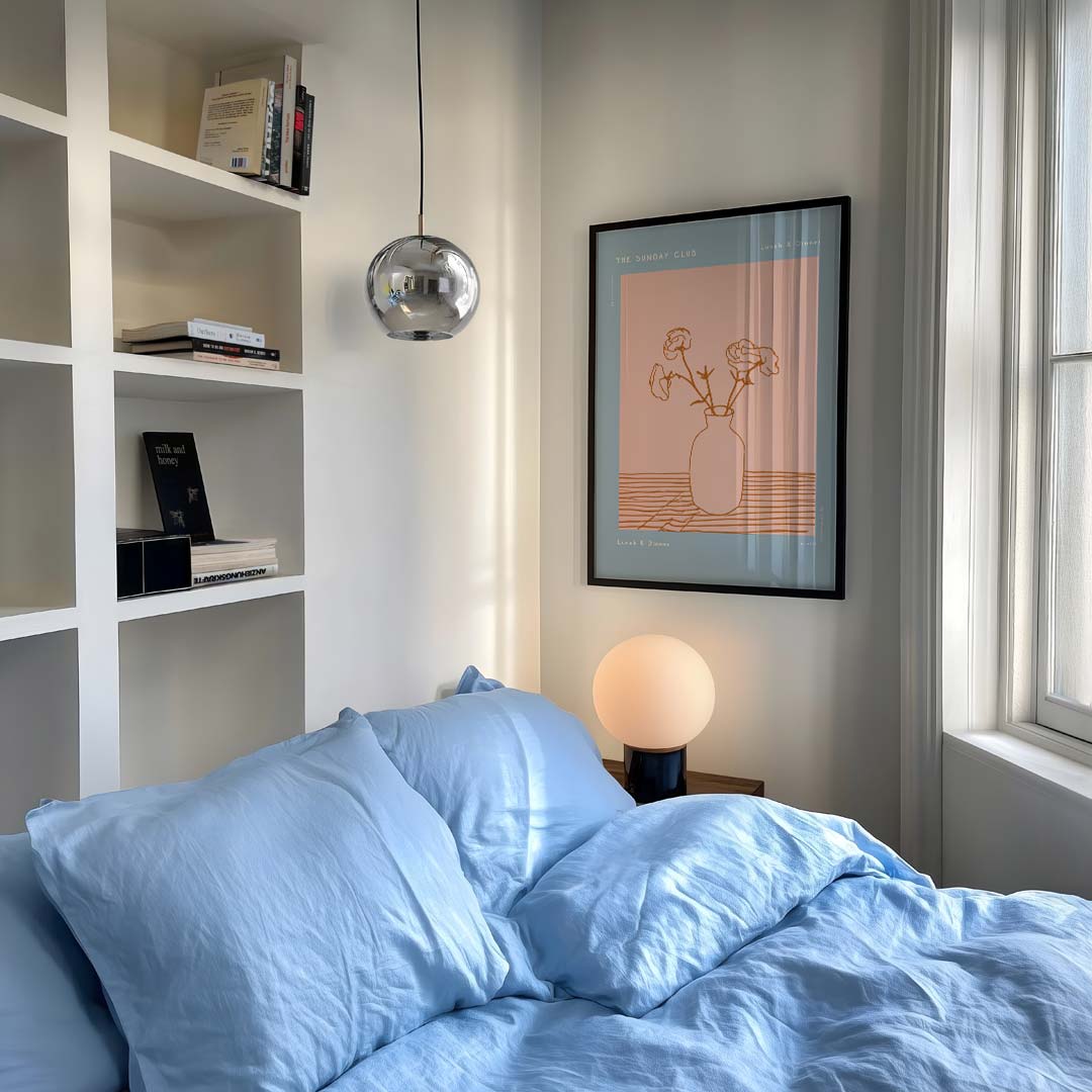 Bloemen in Vaasje Kunstposter-WallArtistic