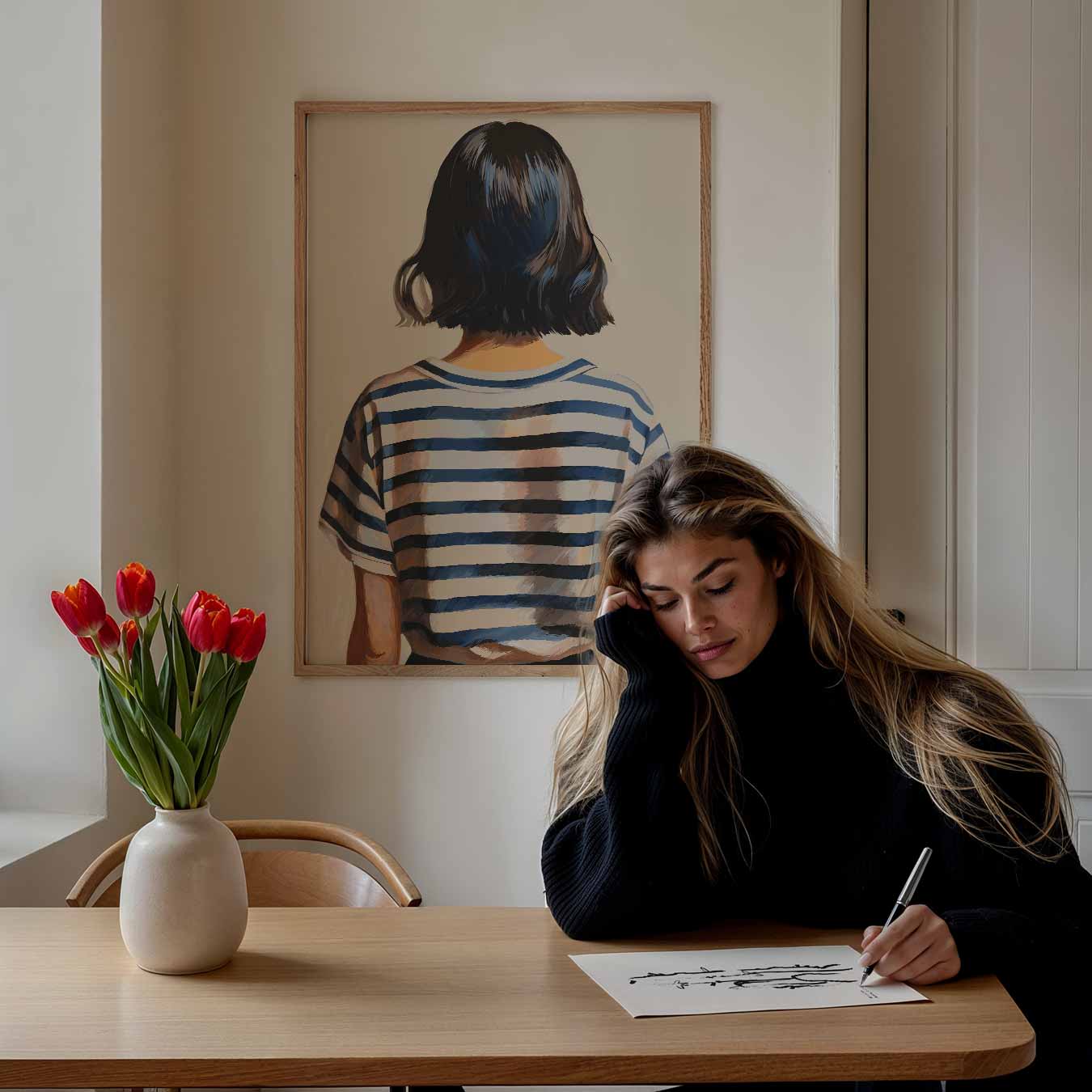 Stijlvolle Strepen Art Poster