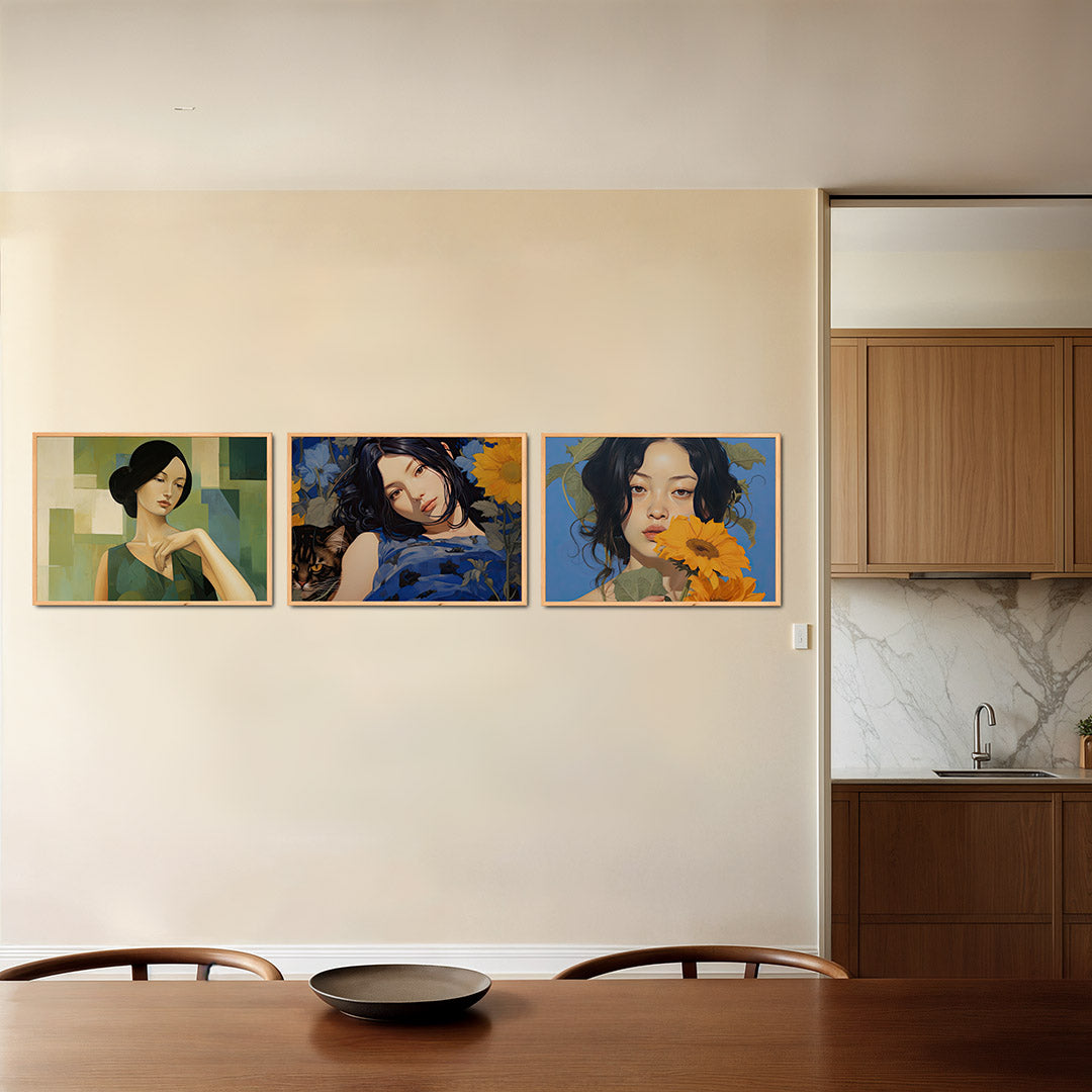 Vrouwelijke sereniteit Posterset