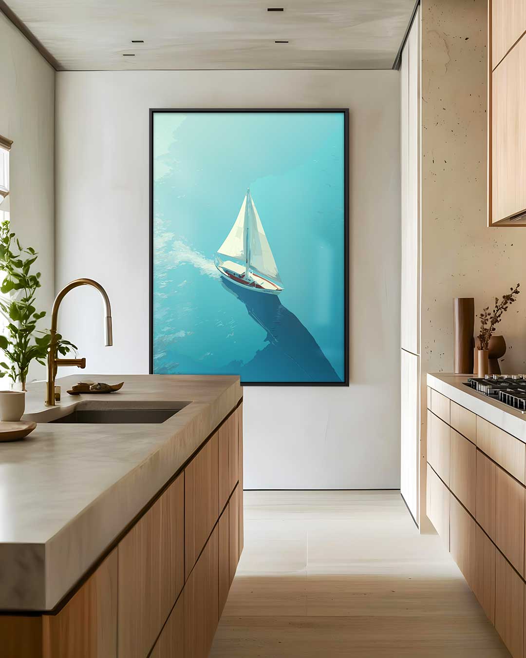 Zacht Briesje op Zee Kunstwerk-canvas-dibond-plexiglas-wanddecoratie-WallArtistic