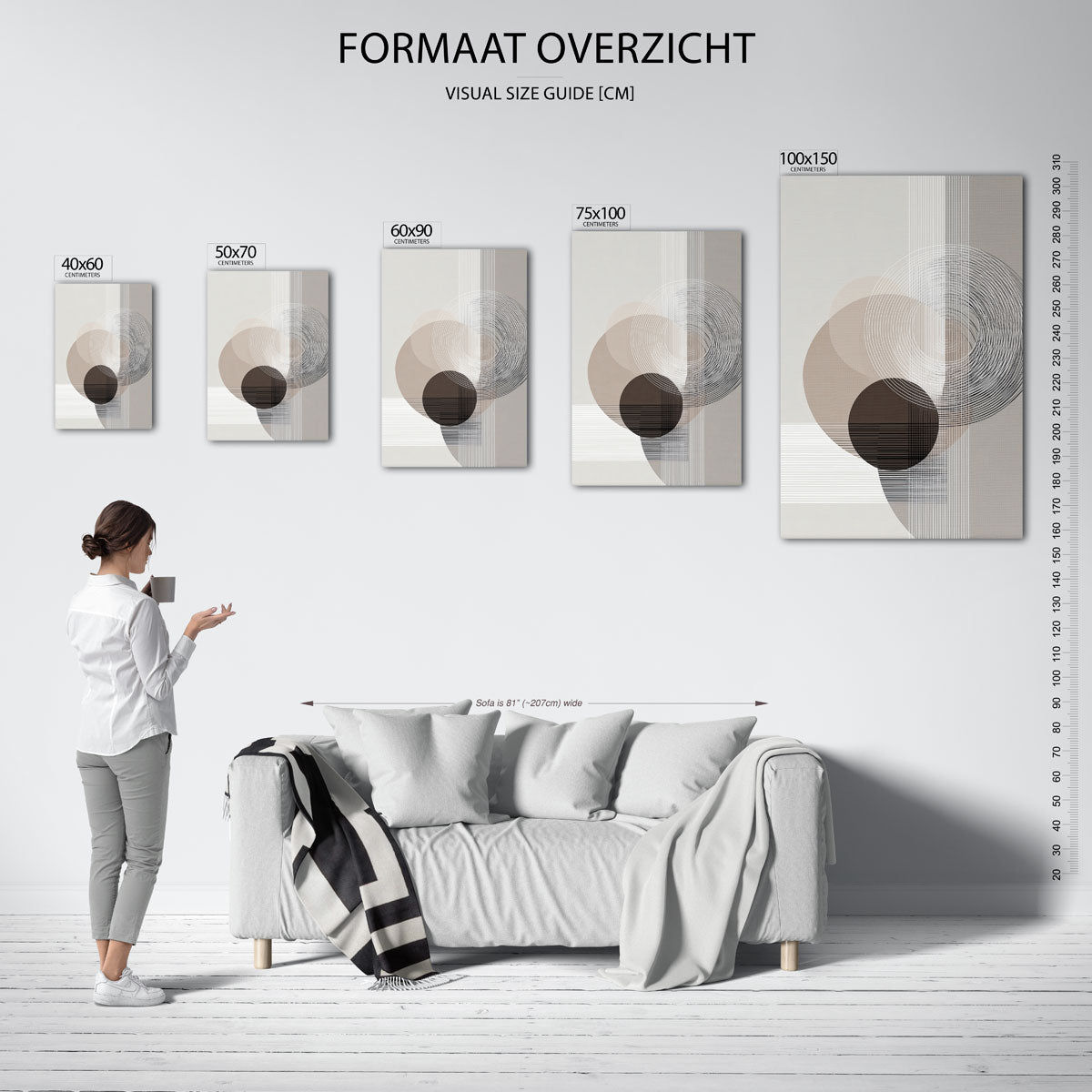 Geometrische cirkelpatronen Kunstwerk