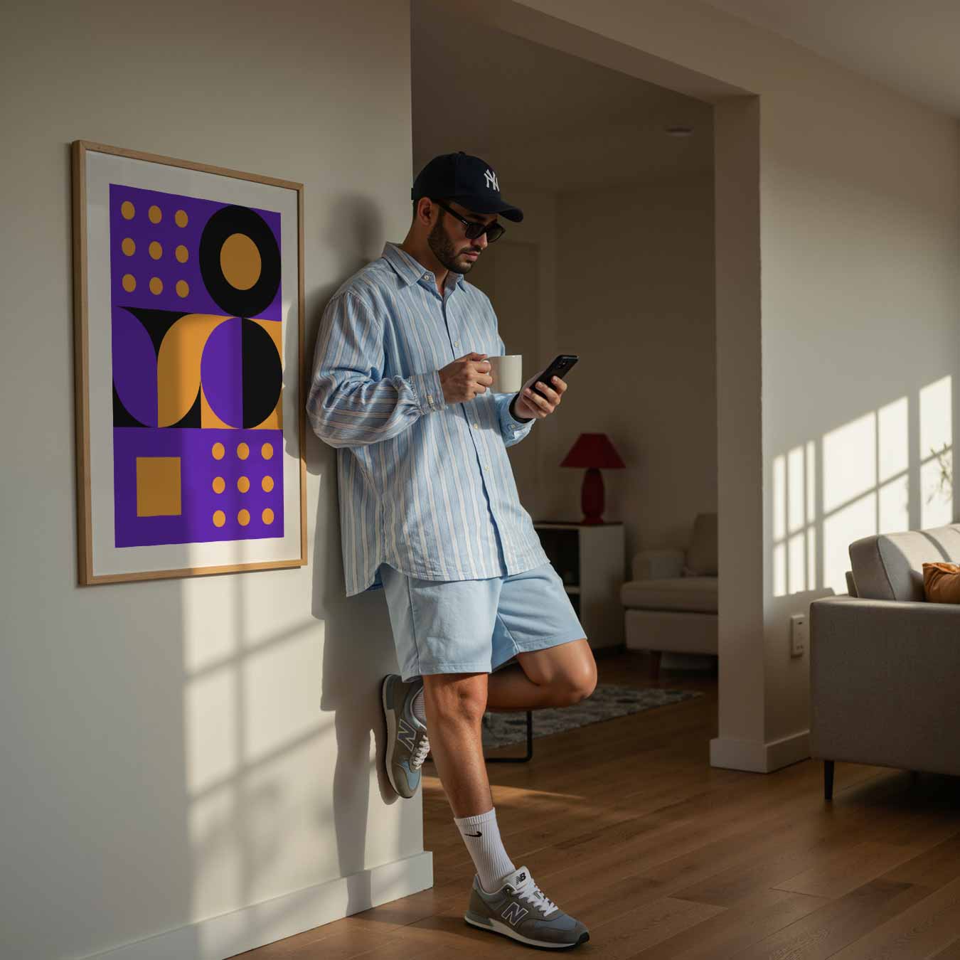 Retro Vibes Geometrische Poster-WallArtistic