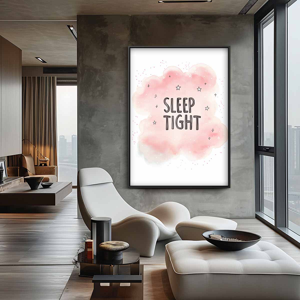 Dromerige Nachtwolk Poster Kunstwerk-canvas-dibond-plexiglas-wanddecoratie-WallArtistic