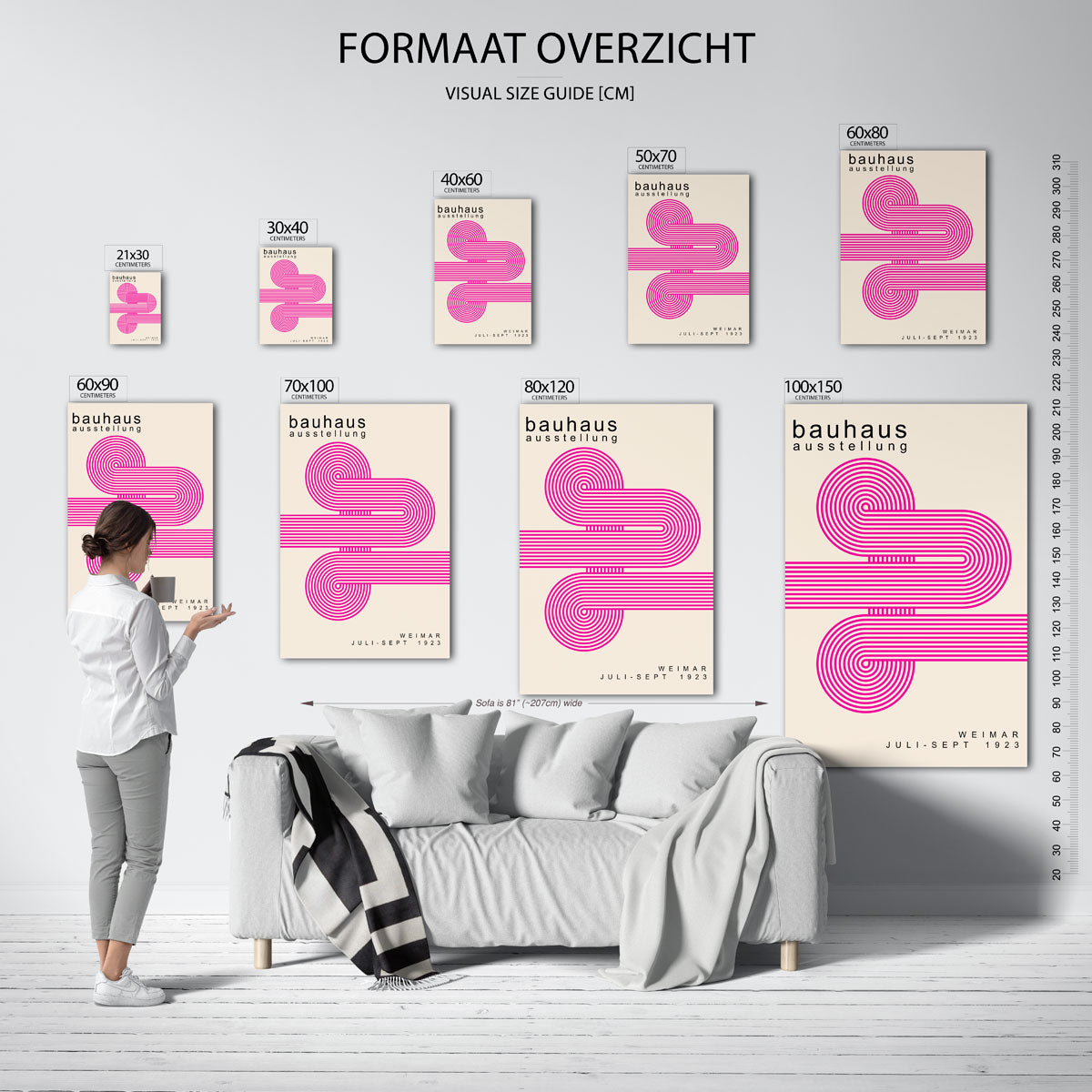 Lijnen en kleurvlakken Poster