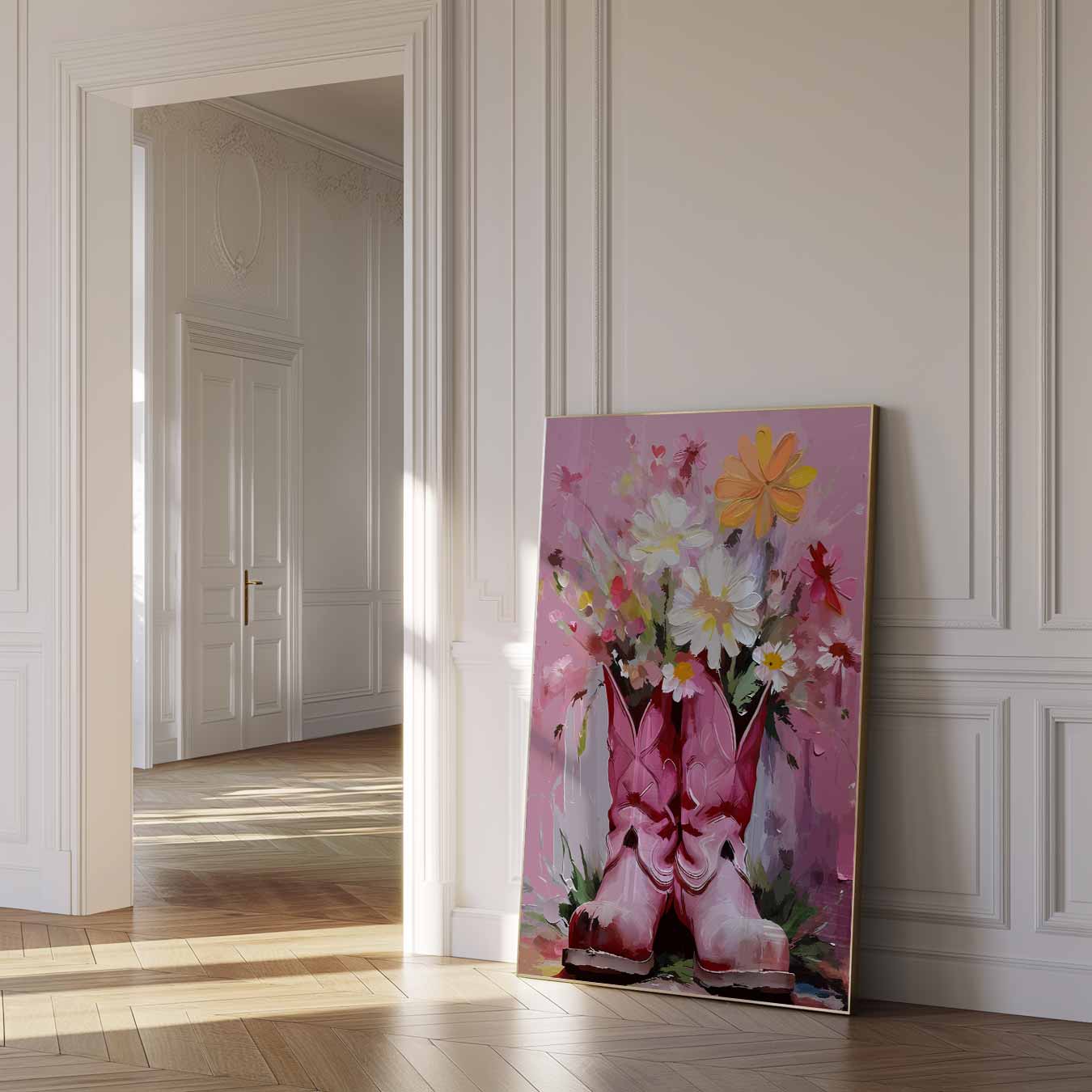 Bloemenlaarzen Poster