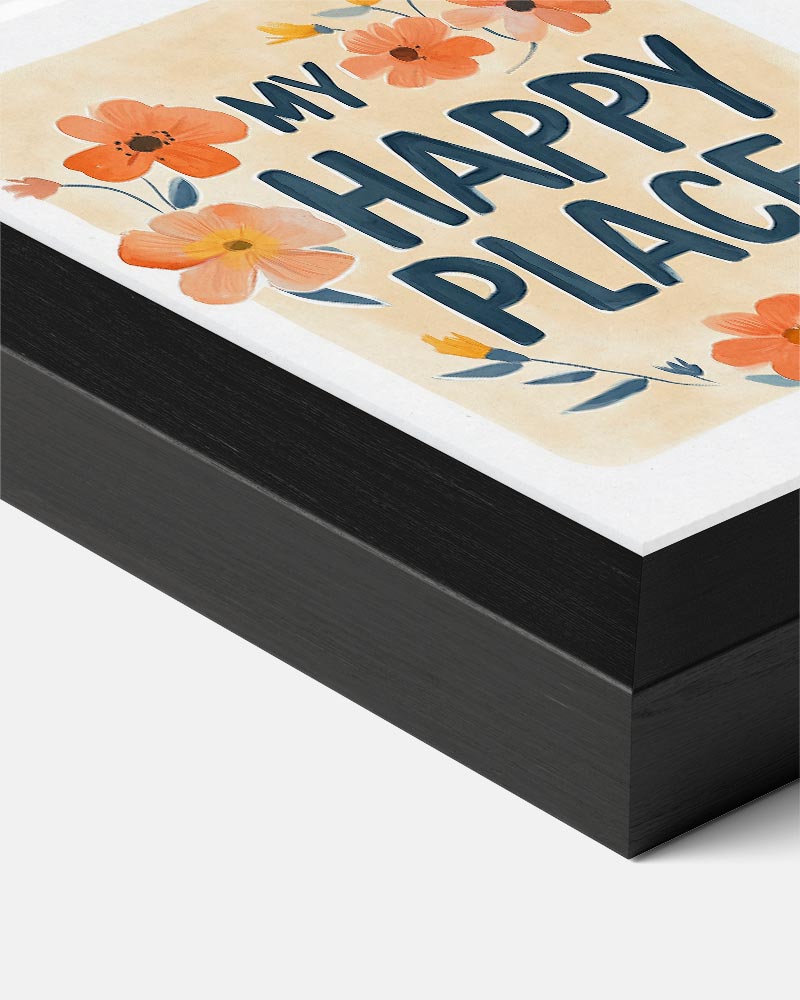 My Happy Place Bloemenposter-WallArtistic