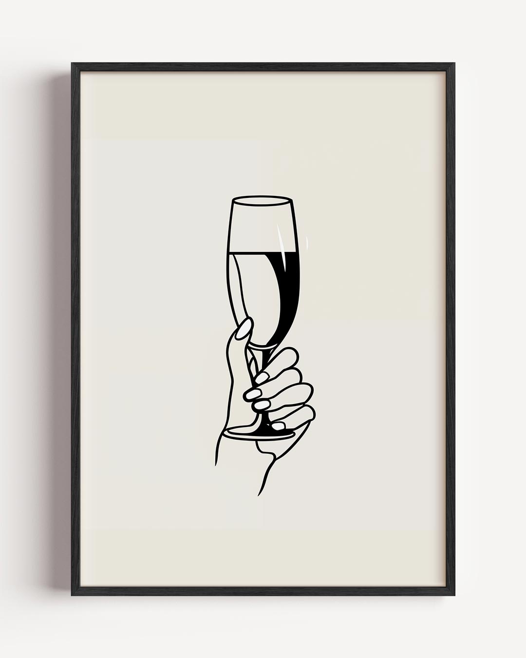Elegante Champagne Illustratie Poster-WallArtistic
