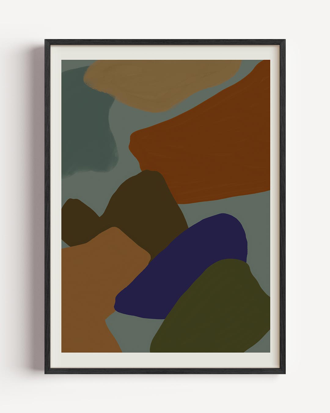 Abstracte Aardetinten Kunstposter-WallArtistic