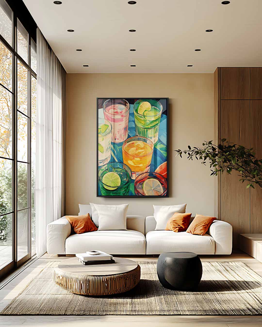 Verfrissende Zomercocktails Kunstwerk-canvas-dibond-plexiglas-wanddecoratie-WallArtistic