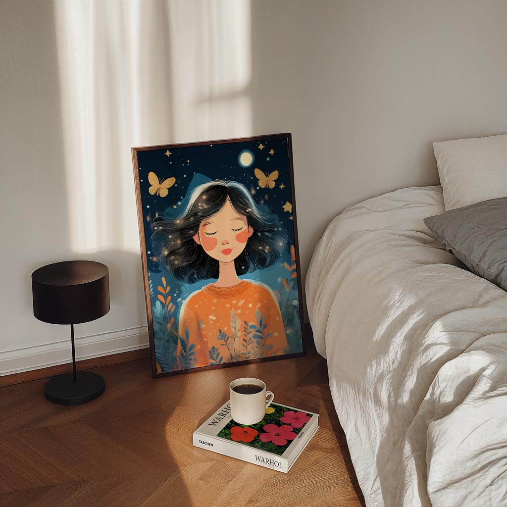 Dromerige Nachtvlinder Poster-WallArtistic