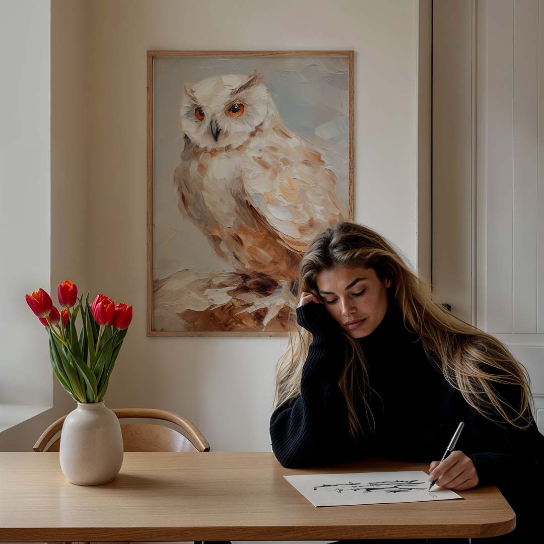 Magische Uilenkunst Poster-WallArtistic