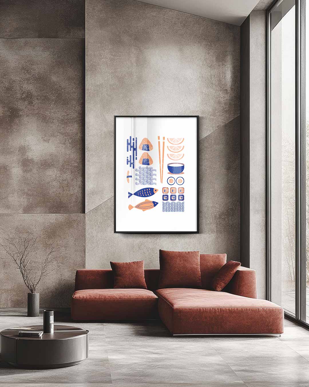 Japanse Culinaire Vormgeving Kunstwerk-canvas-dibond-plexiglas-wanddecoratie-WallArtistic
