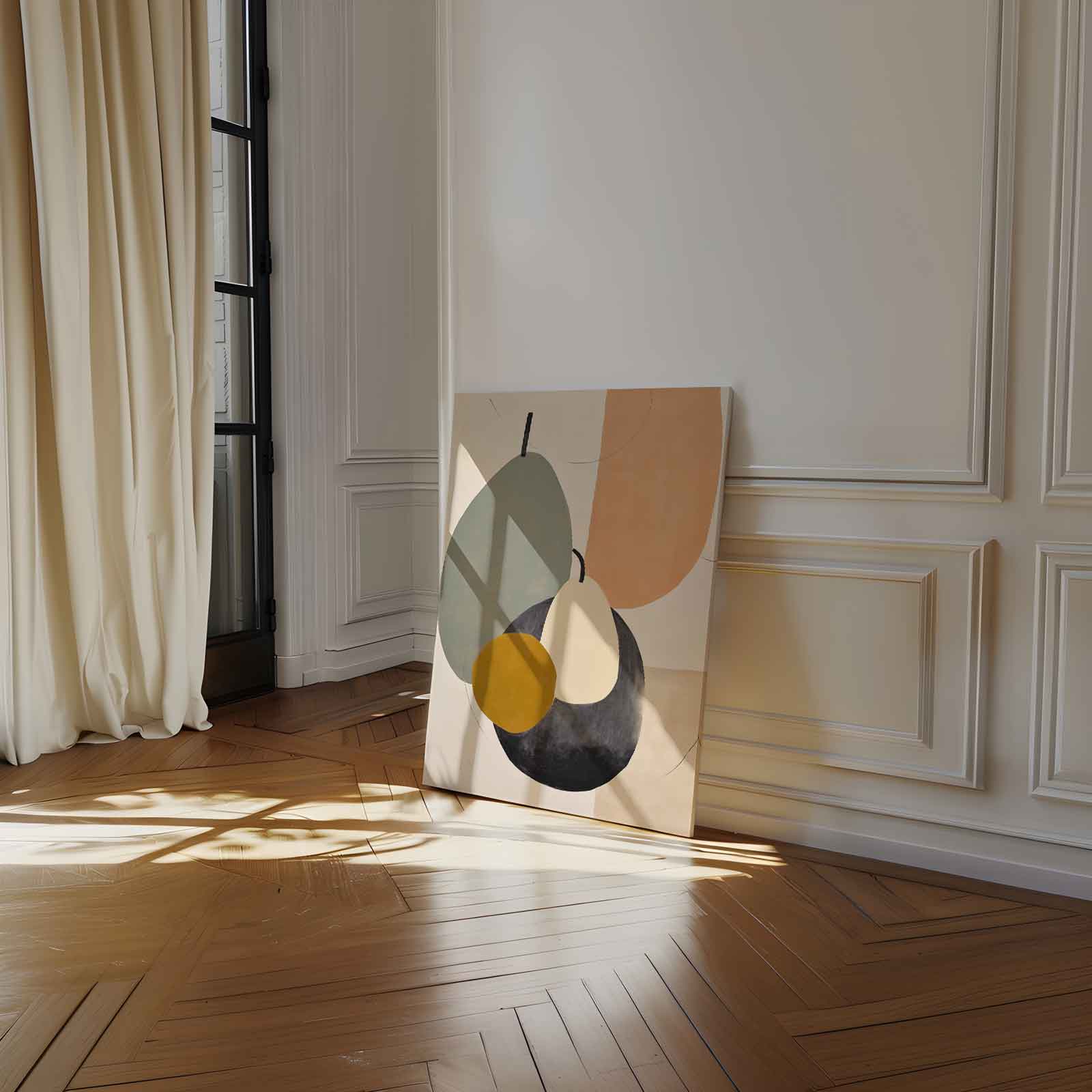 Organische Harmonie in Pastel Kunstwerk-canvas-dibond-plexiglas-wanddecoratie-WallArtistic