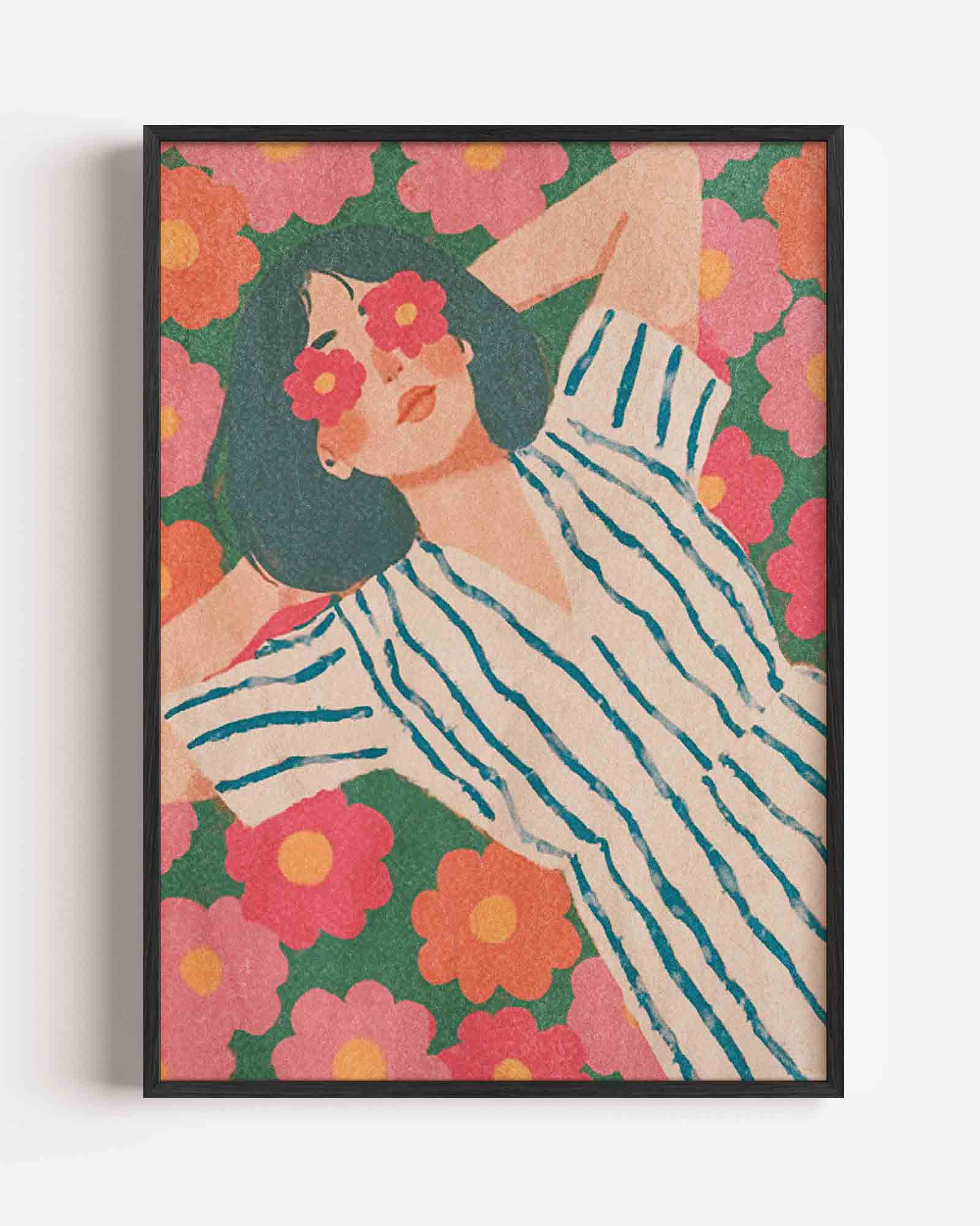 Vrouw met bloemen Poster