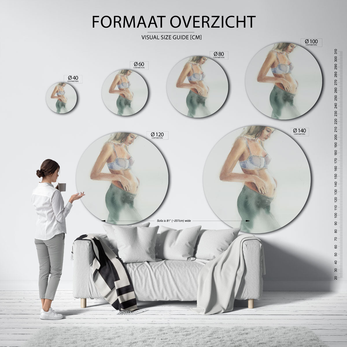 Zwangere vrouw Muurcirkel