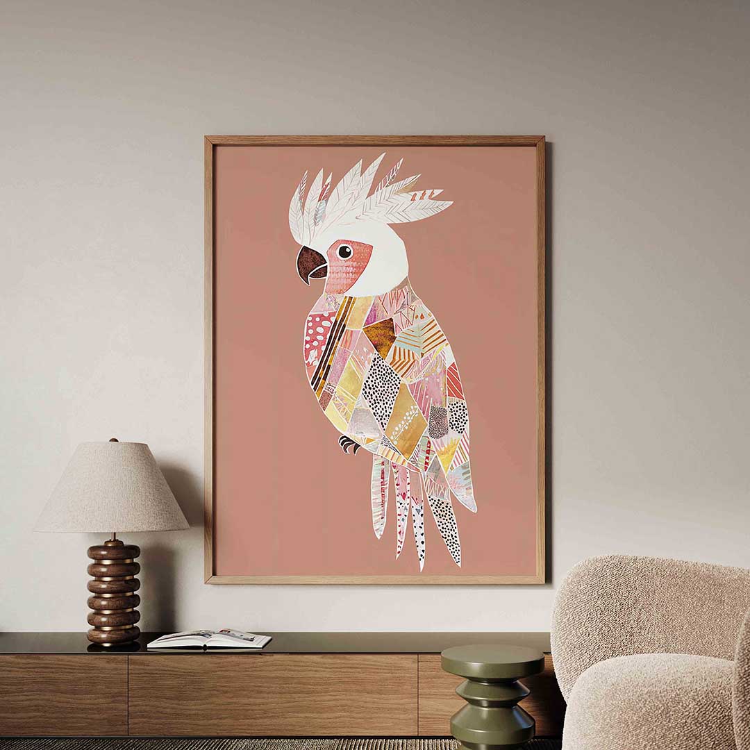 Papegaai met patronen Poster