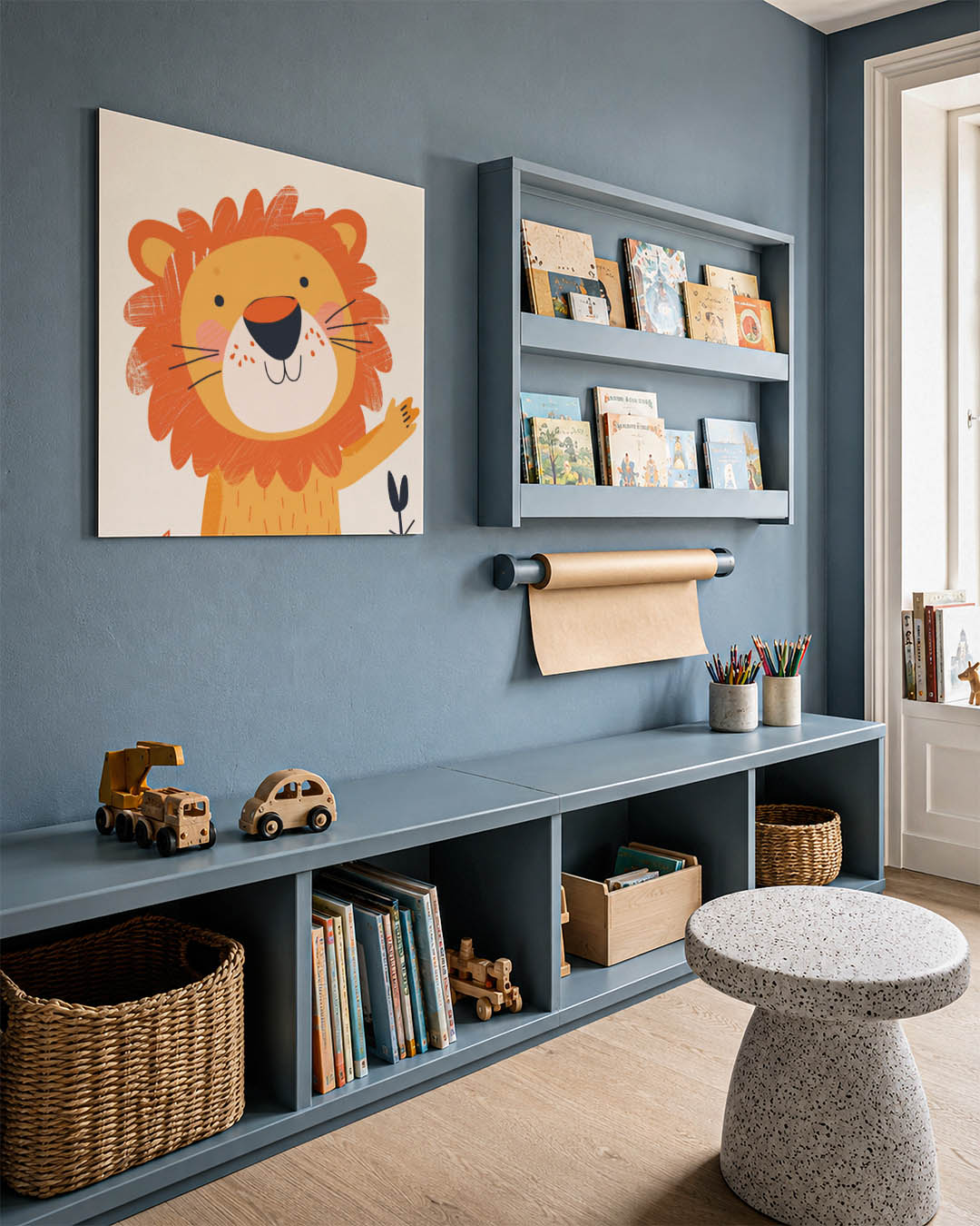 Vrolijke leeuw illustratie Kunstwerk