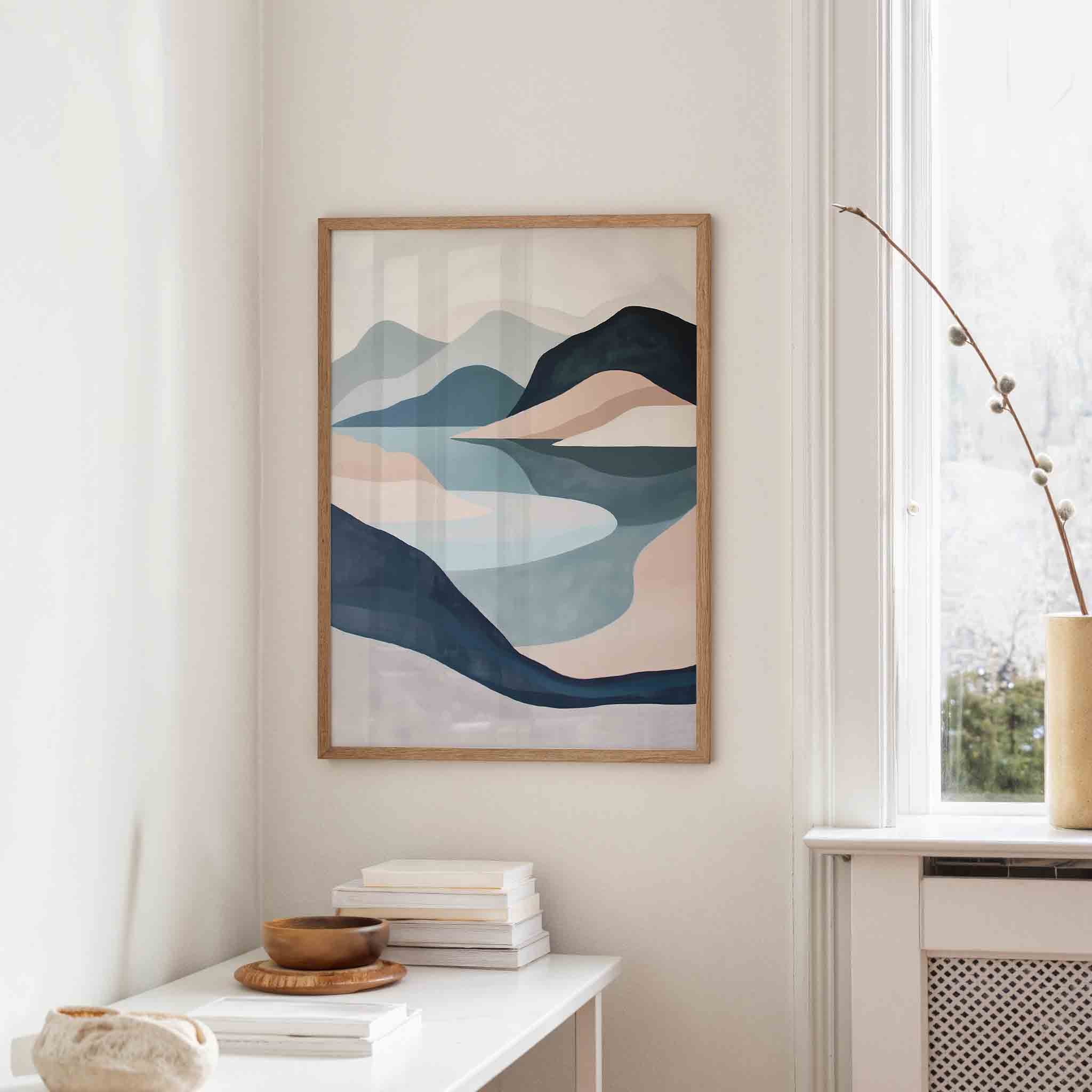 Landschap met bergen Poster