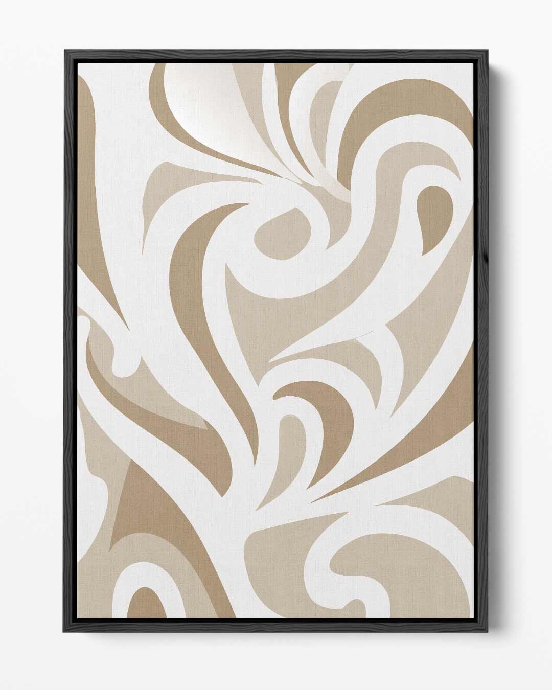 Organische Vormen in Beige Kunstwerk-canvas-dibond-plexiglas-wanddecoratie-WallArtistic