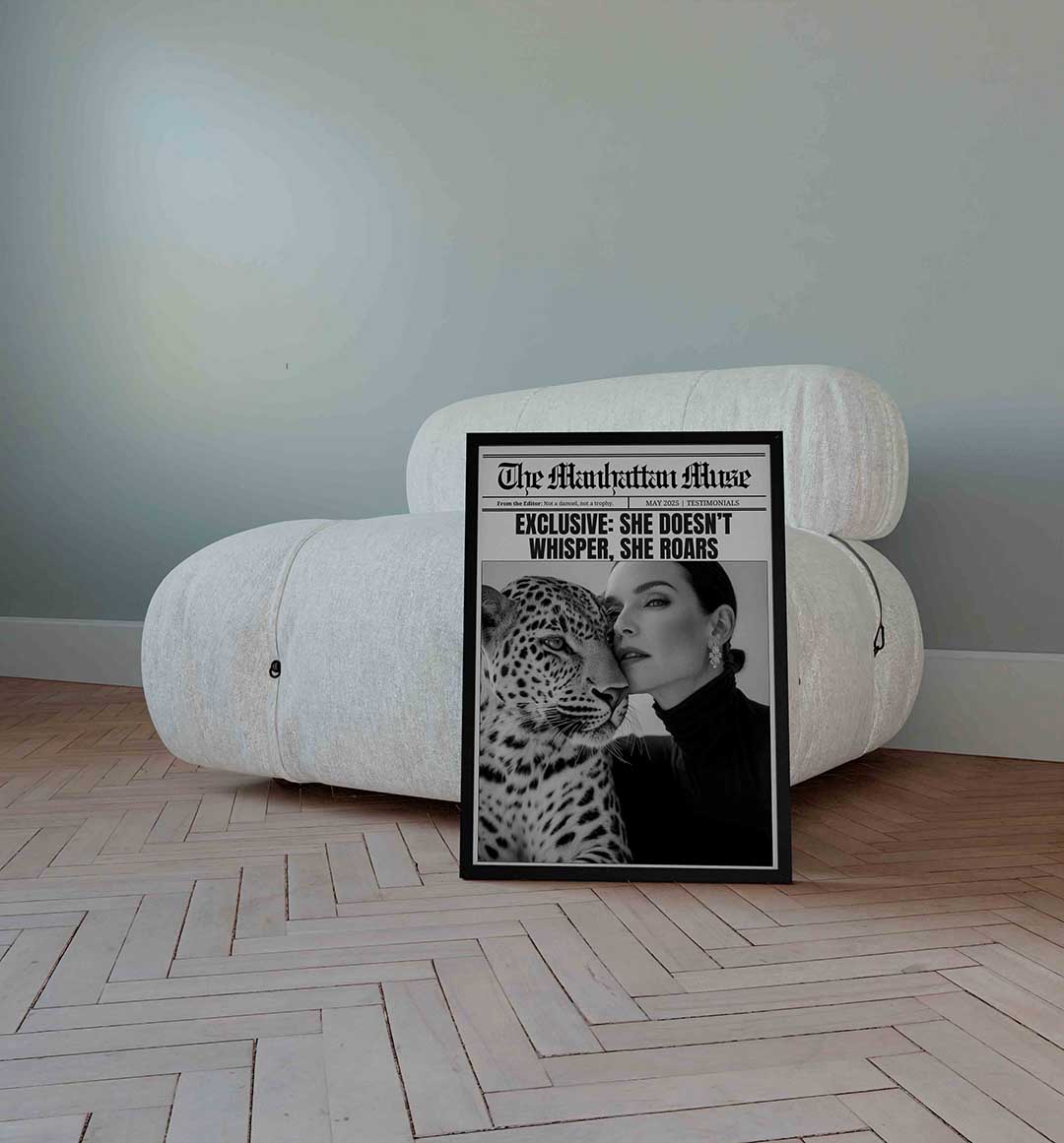 Vrouw met luipaard Poster