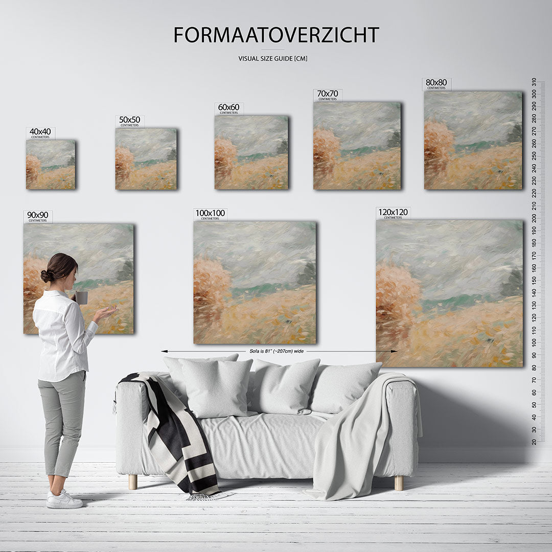 Dromerige landschapstinten Kunstwerk