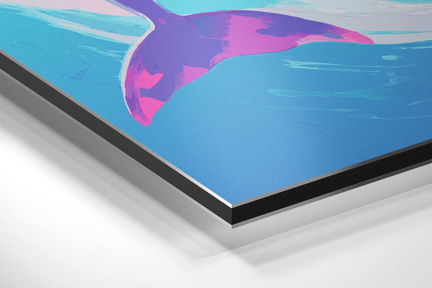 Dromerige Dolfijn Kunstwerk-canvas-dibond-plexiglas-wanddecoratie-WallArtistic