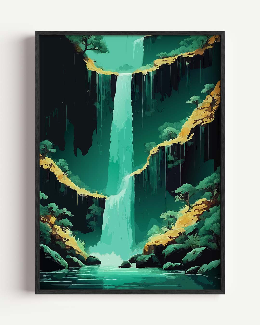 Adembenemende Watervallen Poster-WallArtistic