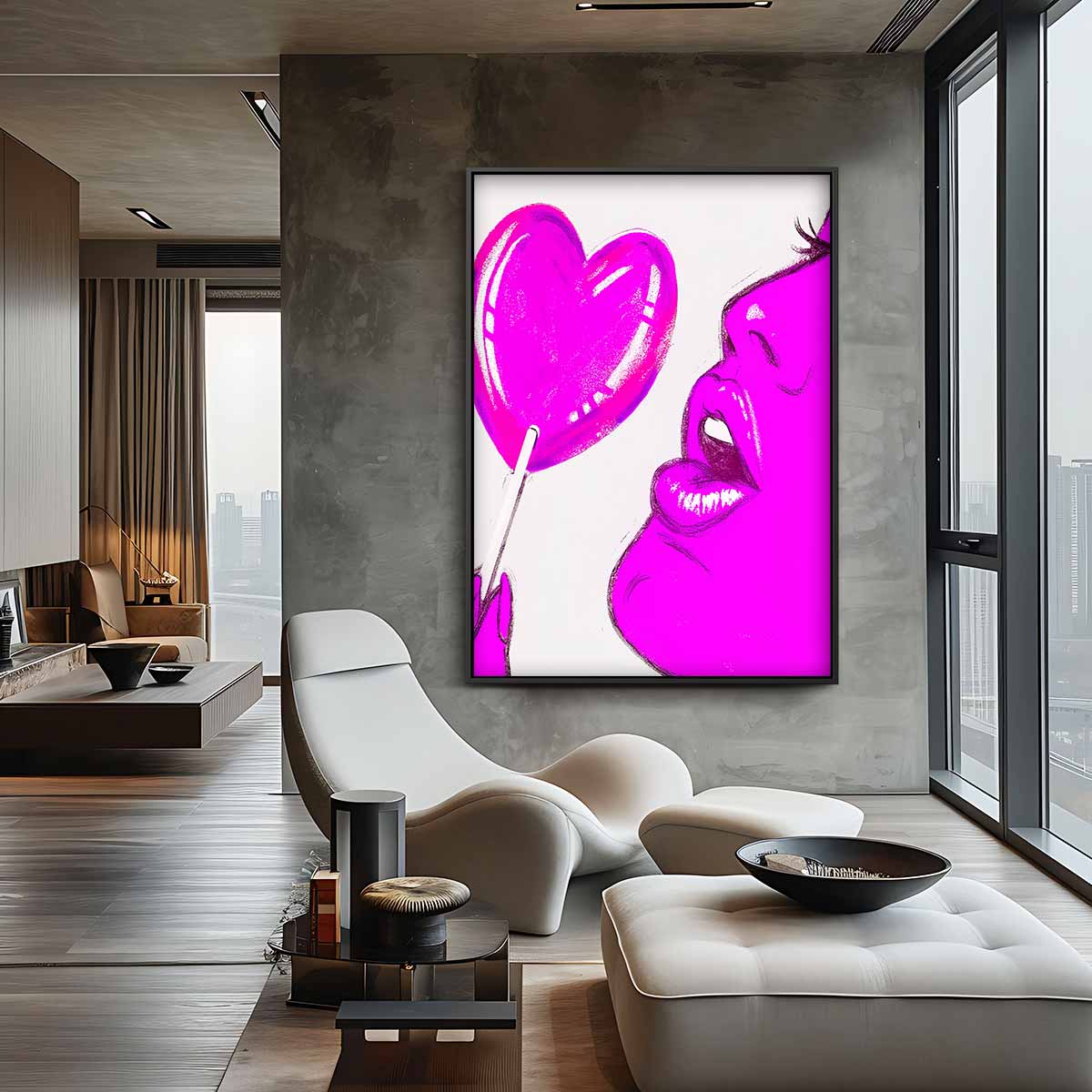Pop Art Lollipop Sensatie Kunstwerk-canvas-dibond-plexiglas-wanddecoratie-WallArtistic