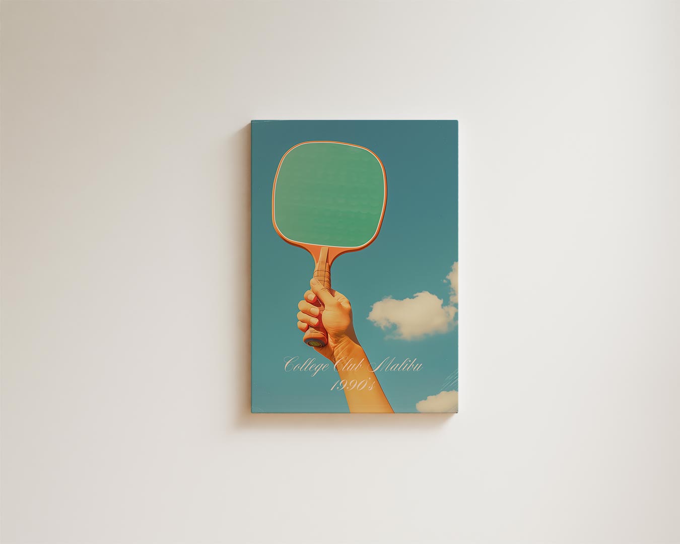 Vintage Tennis Racket Kunstwerk-canvas-dibond-plexiglas-wanddecoratie-WallArtistic