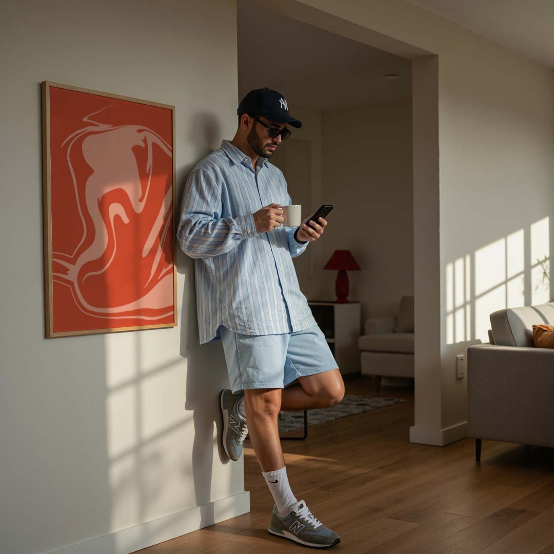 Abstracte Vlammen Kunstposter-WallArtistic