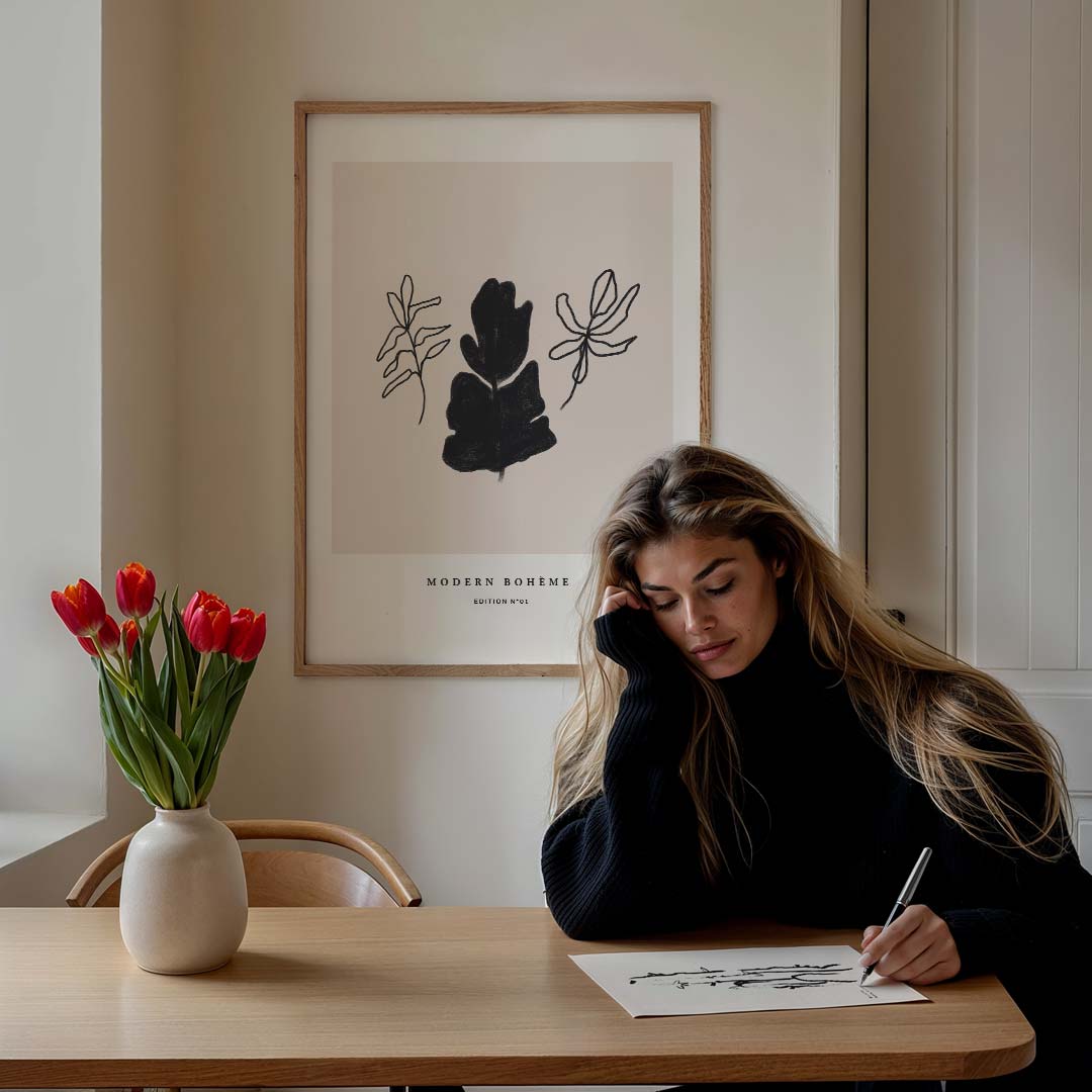 Pure Boho Bladeren Poster-WallArtistic