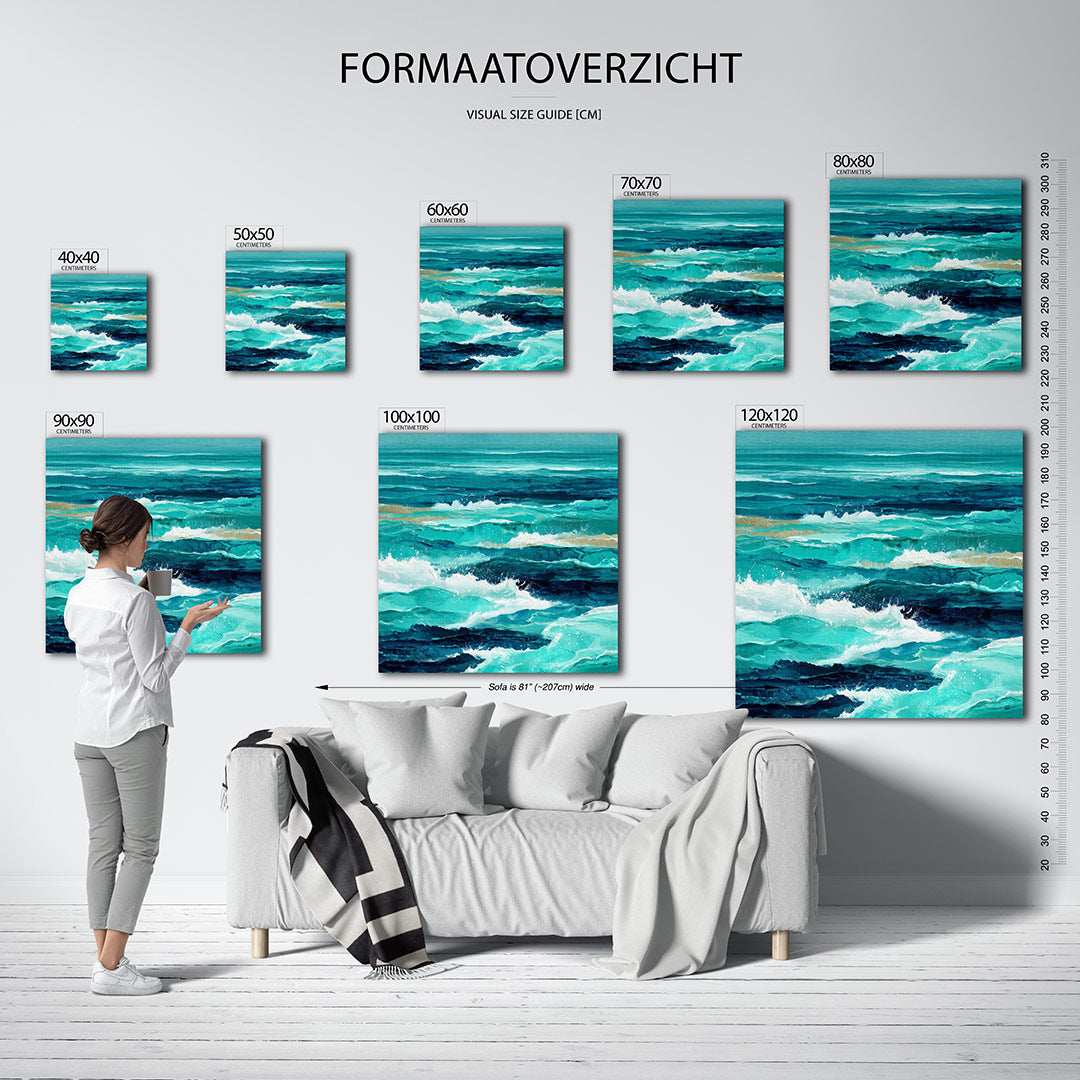 Dynamische zee Kunstwerk