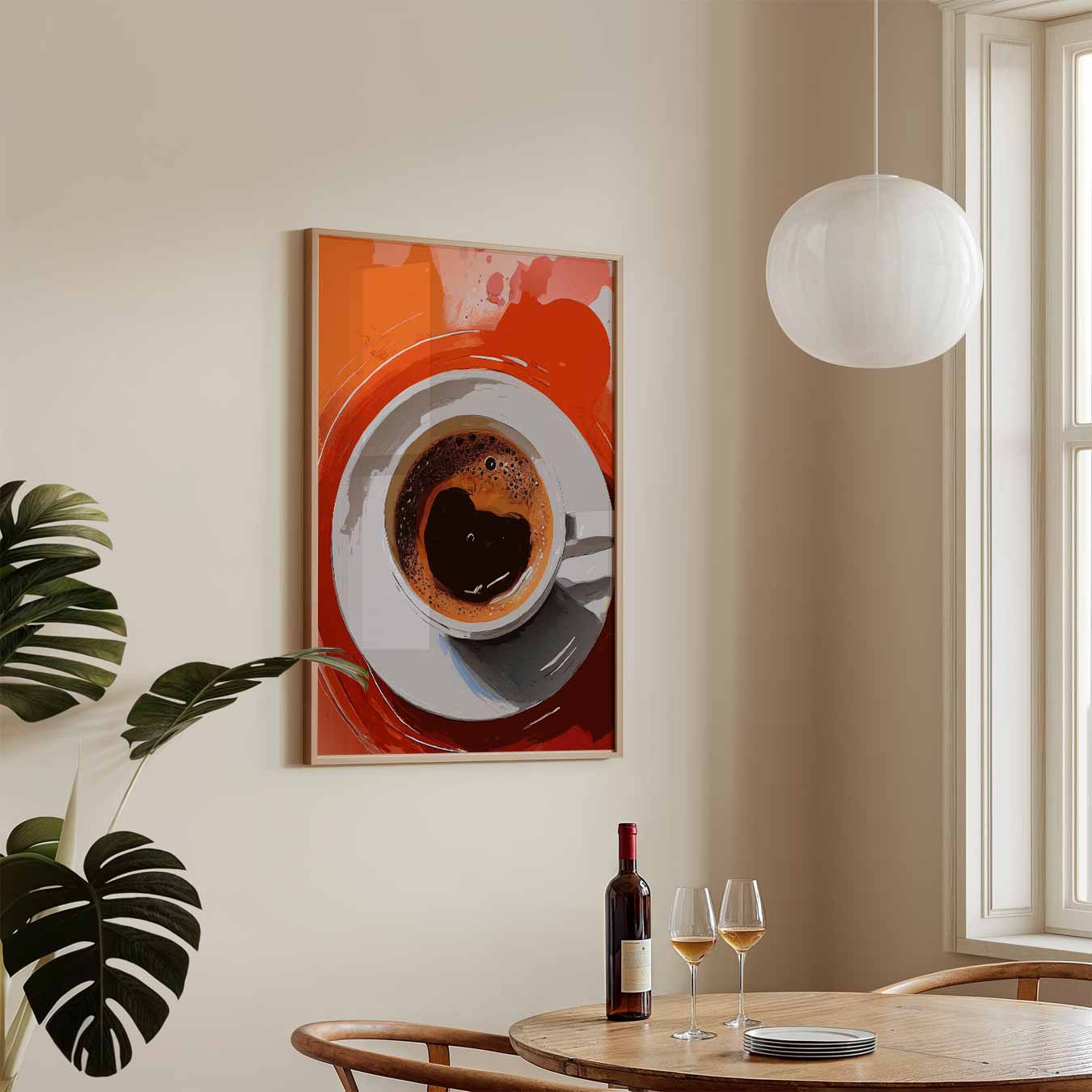 Warm Hart Cappuccino Poster-WallArtistic