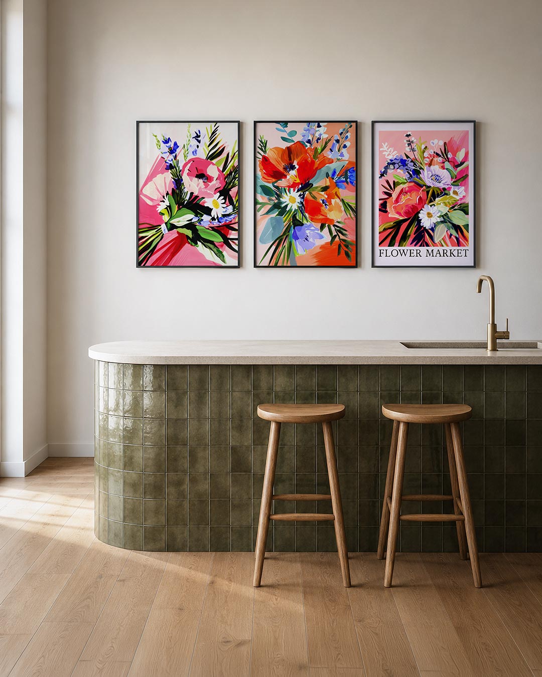 Bloemrijke kleurenpracht Posterset