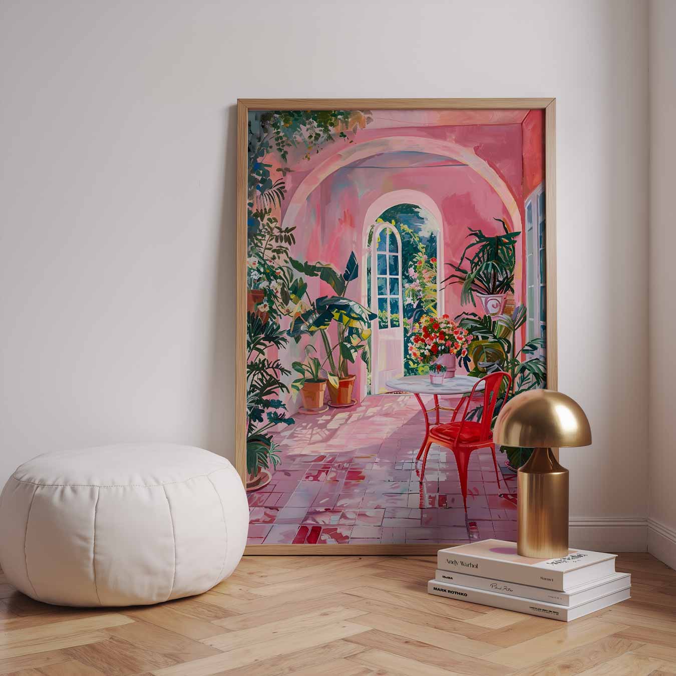 Zonnige Patio Sfeerposter-WallArtistic