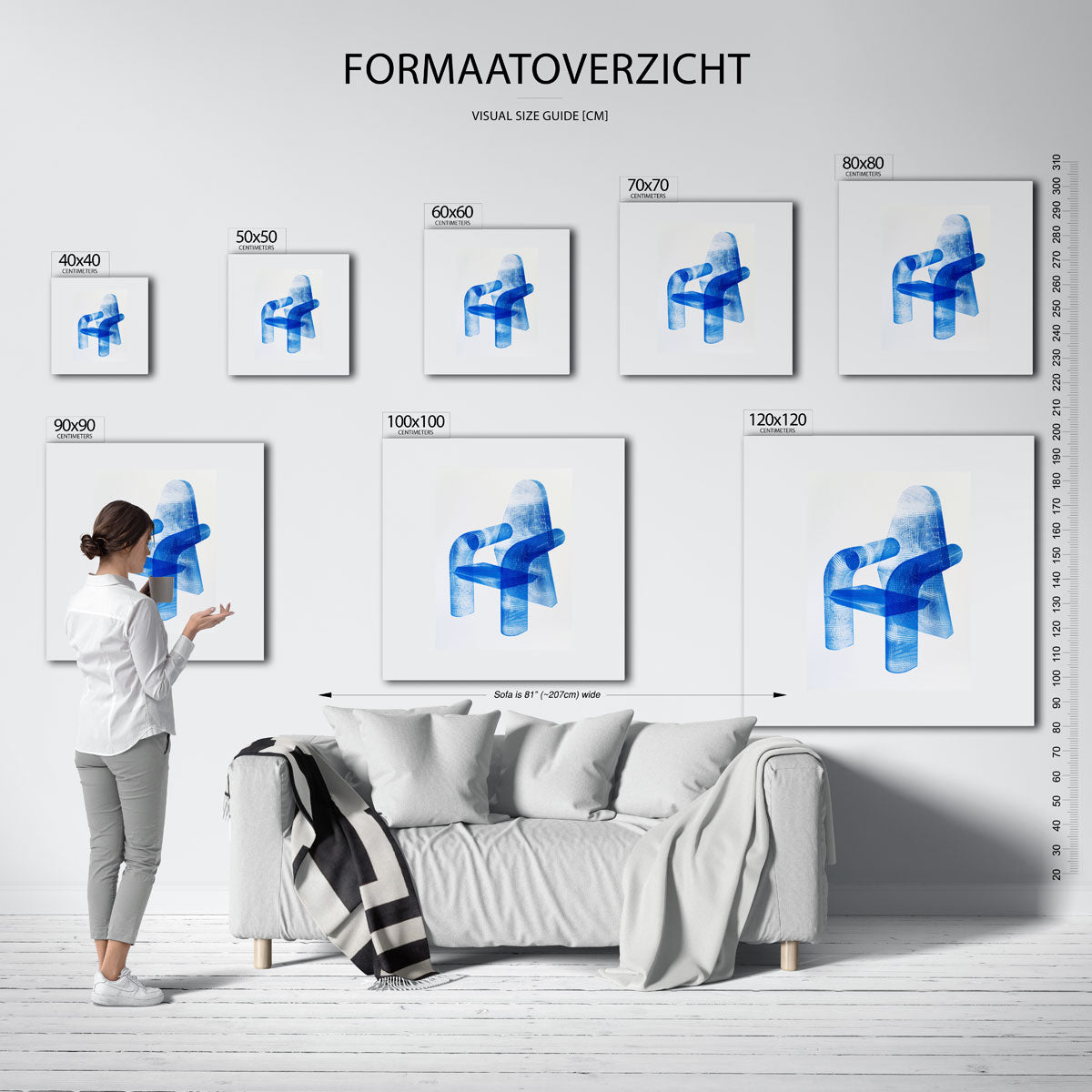 Blauwe stoel Poster