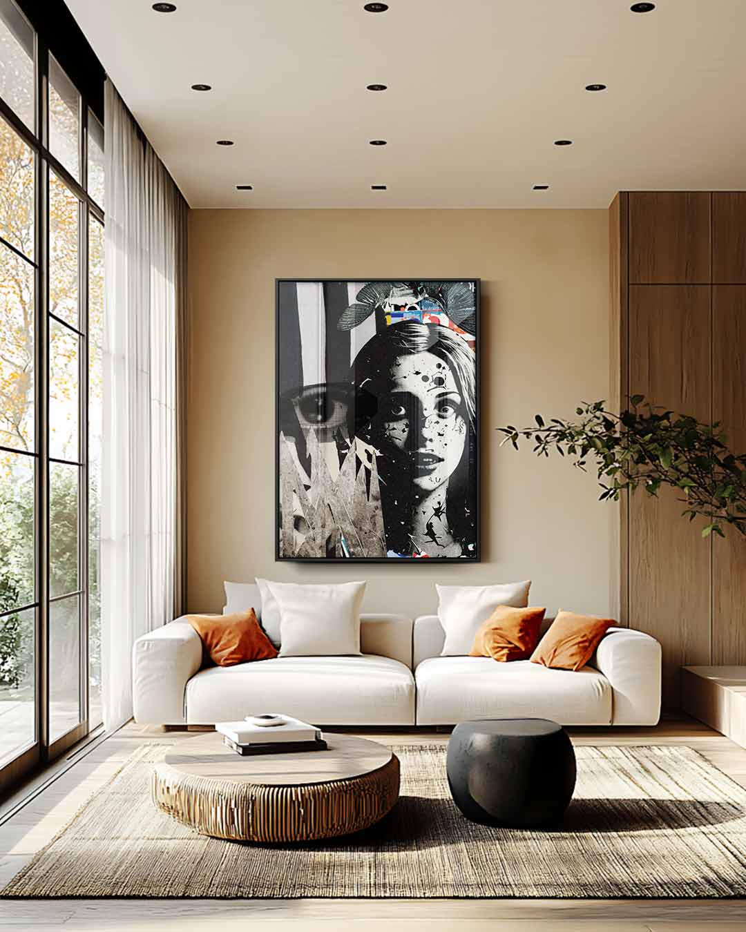 Mystieke Collage met Contrastrijke Beelden Kunstwerk-canvas-dibond-plexiglas-wanddecoratie-WallArtistic