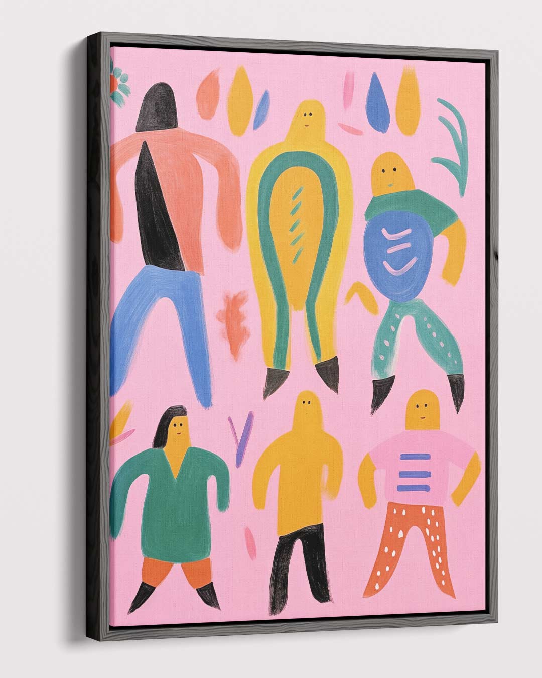 Kleurrijke Dans van Vormen Kunstwerk-canvas-dibond-plexiglas-wanddecoratie-WallArtistic