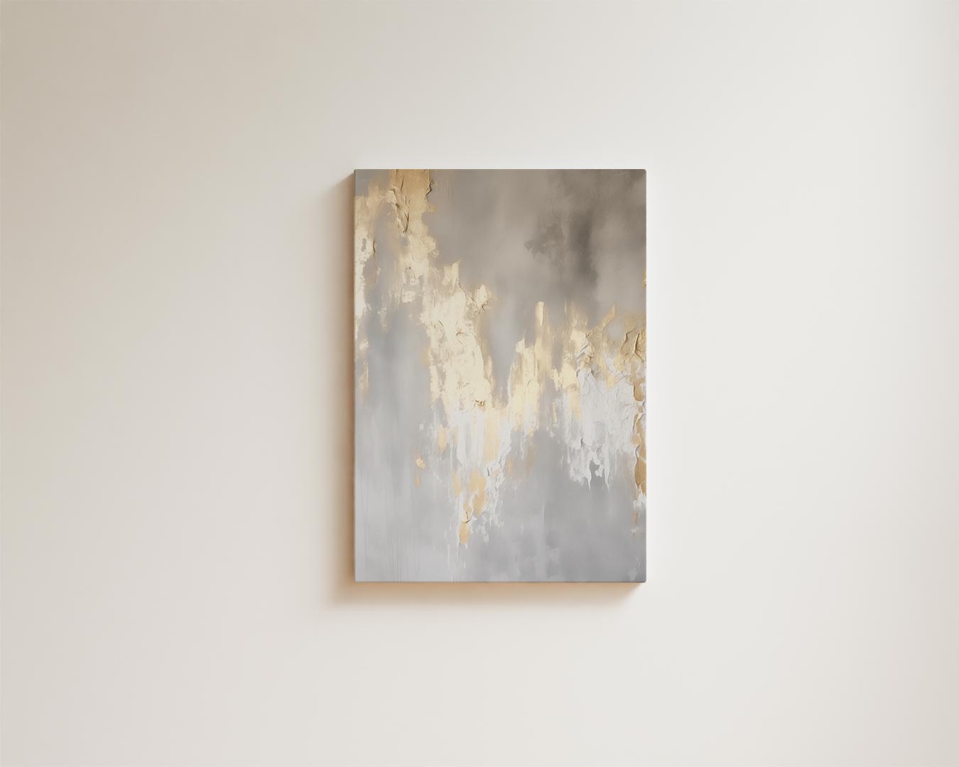 Gouden Mist Schilderij Kunstwerk-canvas-dibond-plexiglas-wanddecoratie-WallArtistic