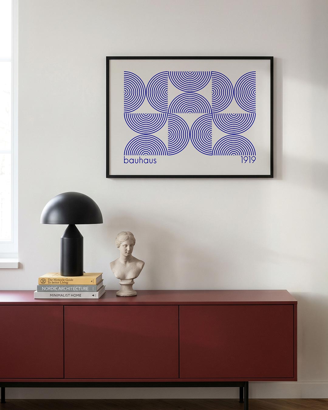 Cirkelpatroon en lijnen Poster