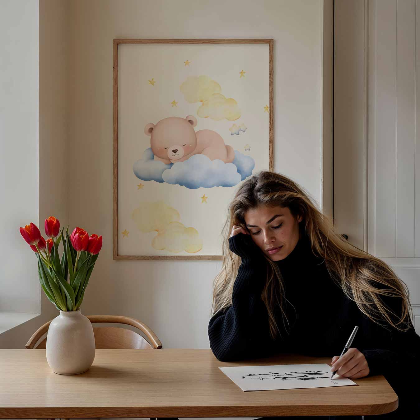 Dromerige Beer Kinderkamer Poster