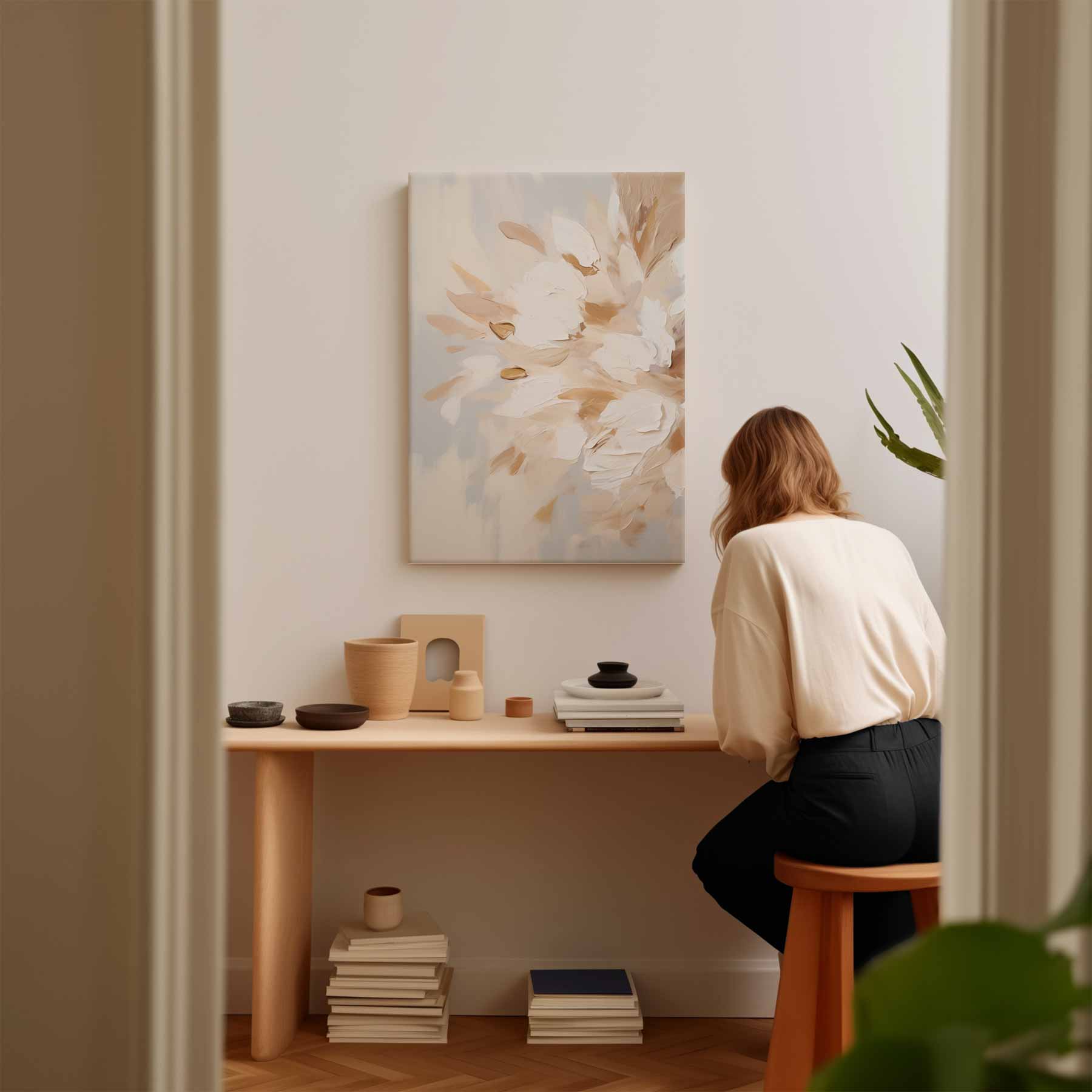 "Ethereal Bloemenpracht" Kunstwerk-canvas-dibond-plexiglas-wanddecoratie-WallArtistic