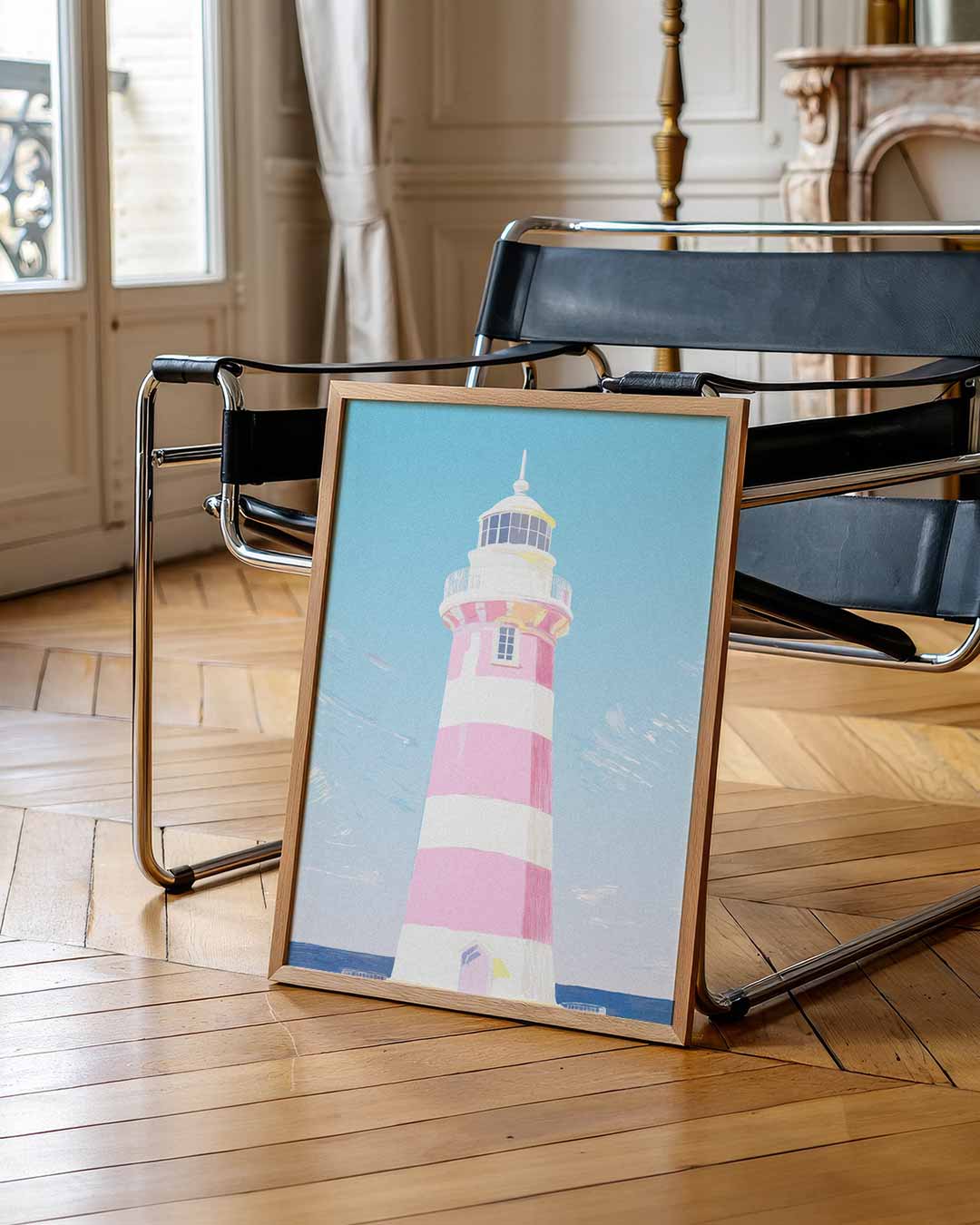 Zomerse Vuurtoren Vibes Poster-WallArtistic