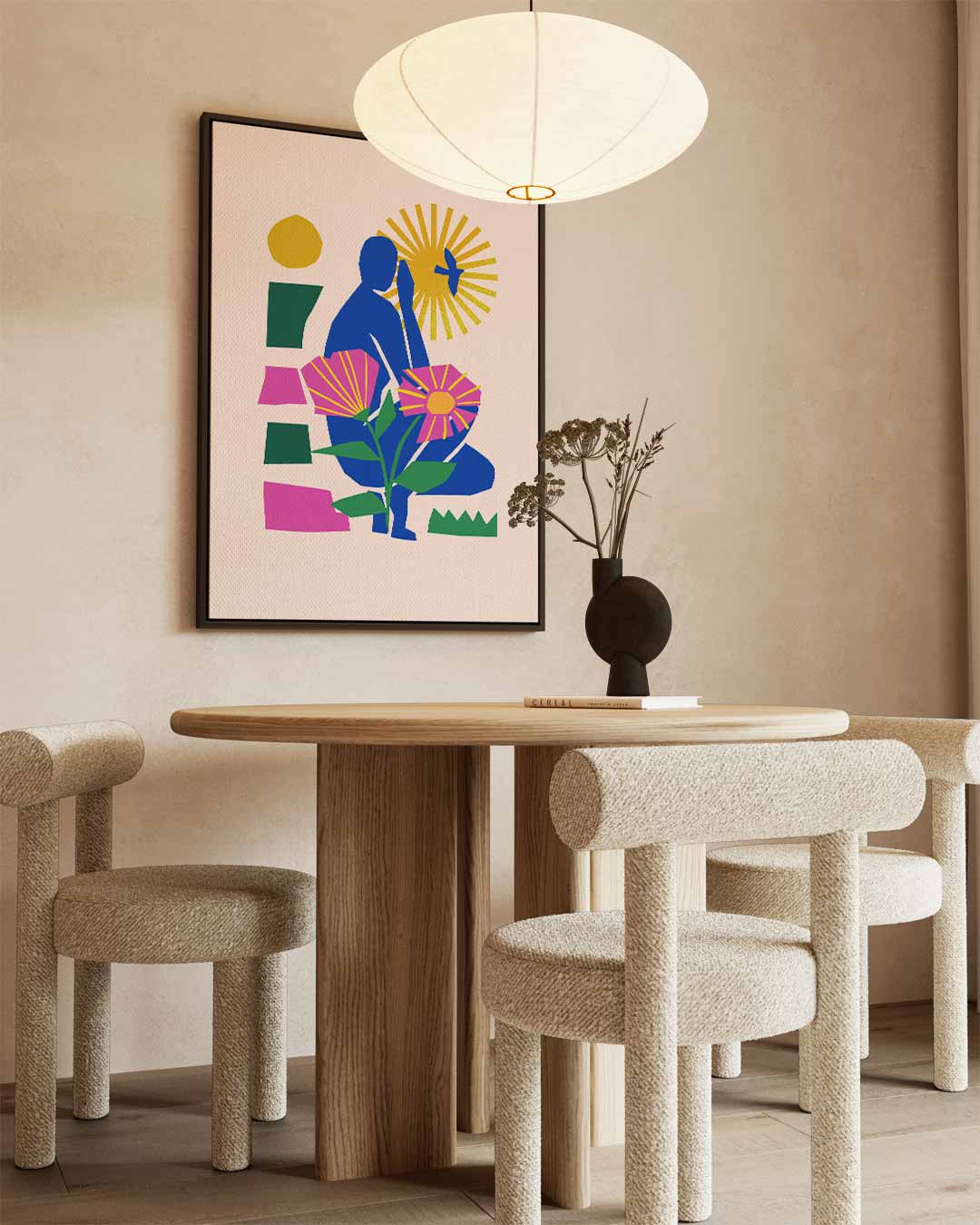 Zonsondergang Silhouet Kunstwerk-canvas-dibond-plexiglas-wanddecoratie-WallArtistic