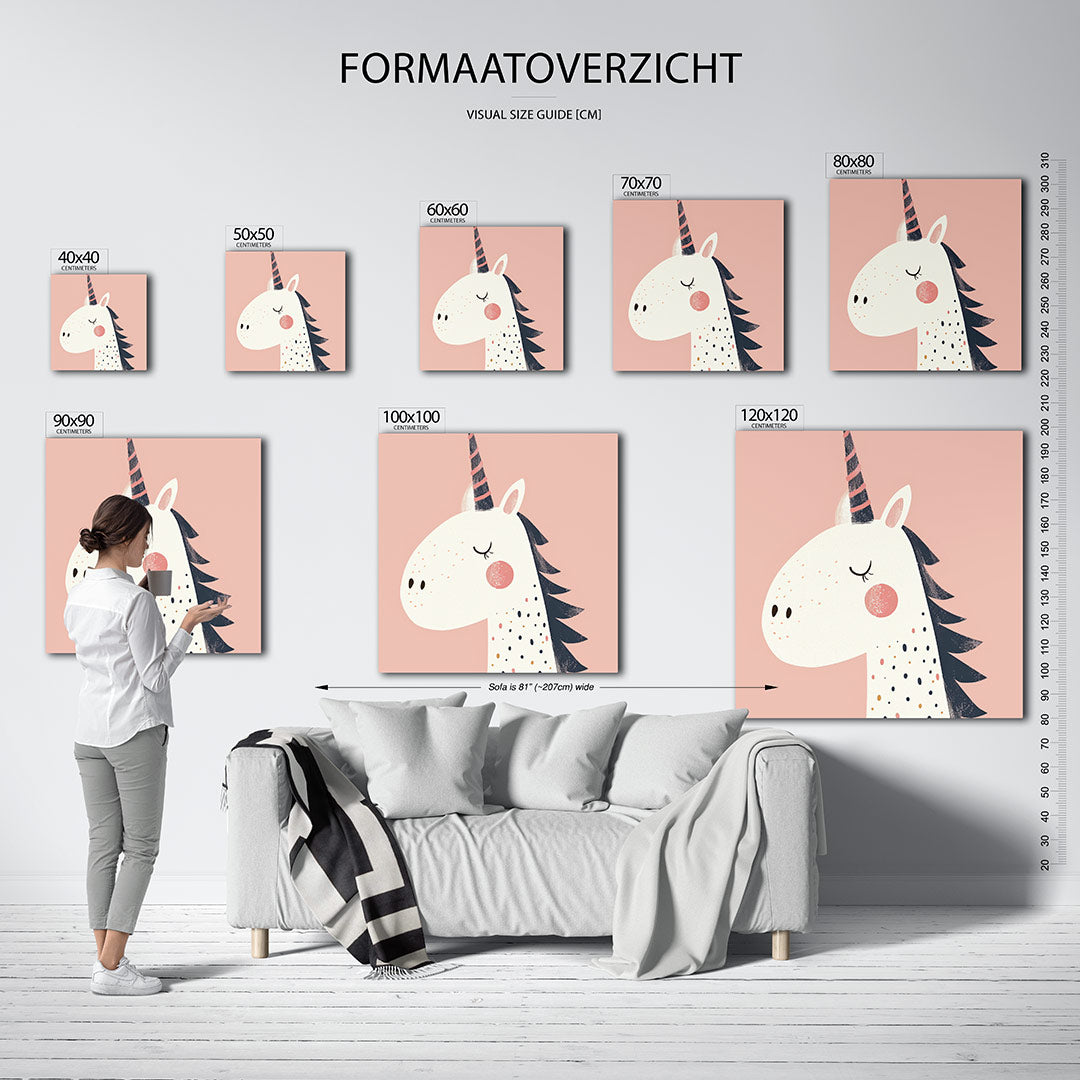 Dromerige eenhoorn illustratie Kunstwerk